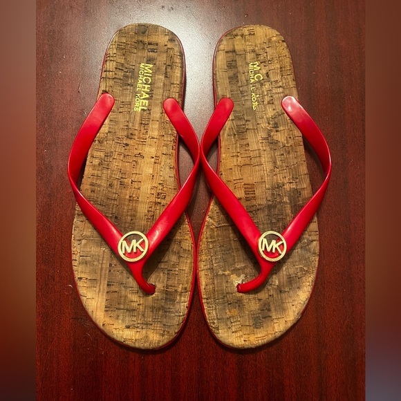 Michael Michael Kors red cork thong sandals. Size 11 Women - Picture 3 of 7